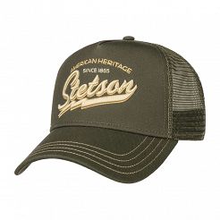 czapka z daszkiem STETSON trucker  AMERICAN HERITAGE olive