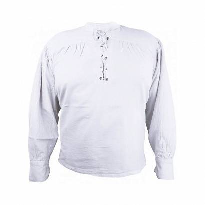 koszula wiązana ze stójką biała guzik