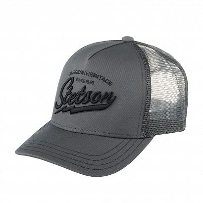 czapka z daszkiem STETSON trucker  AMERICAN HERITAGE grey